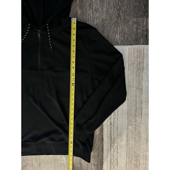 Hollywood The Jean People Black Hoodie Men’s XL Pullover Half Zip Sweatshirt - Picture 4 of 6
